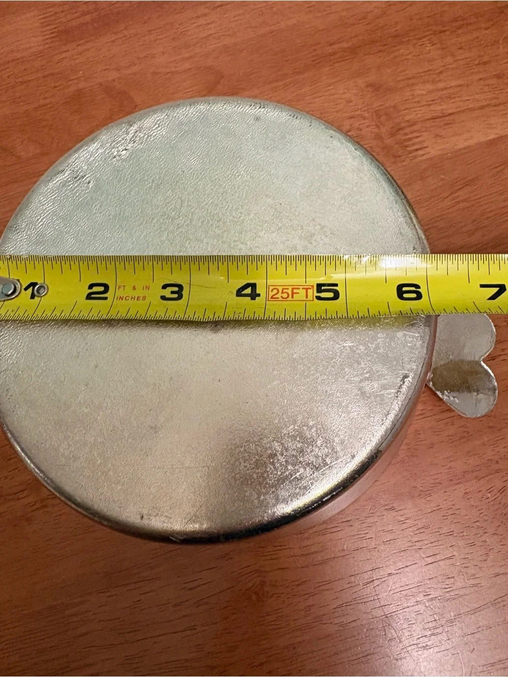 Vintage French MCM Charlotte Pot, Tinned Steel